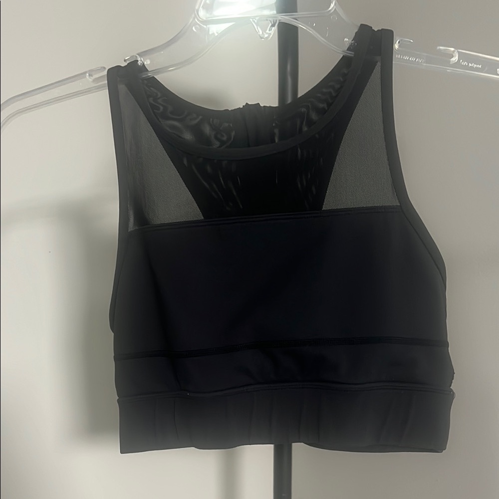 ZYIA Black Mesh Racerback Sports Bra